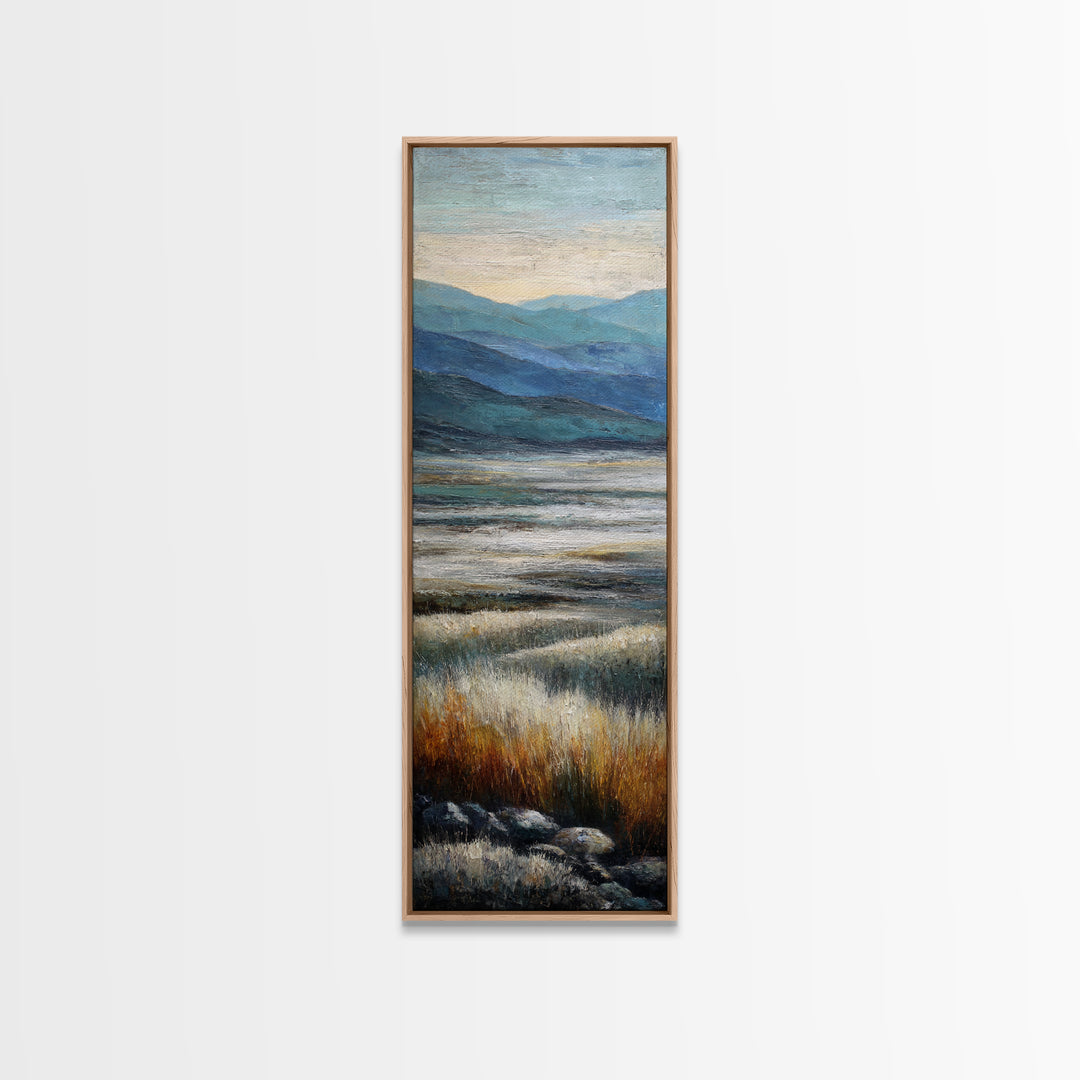 Soft Romantic Landscape Canvas Print, Above Bed Art, Bedroom Wall Art, Bedroom Decor, Fine Art, Serenity, Textured Painting, ABA-1x3-5