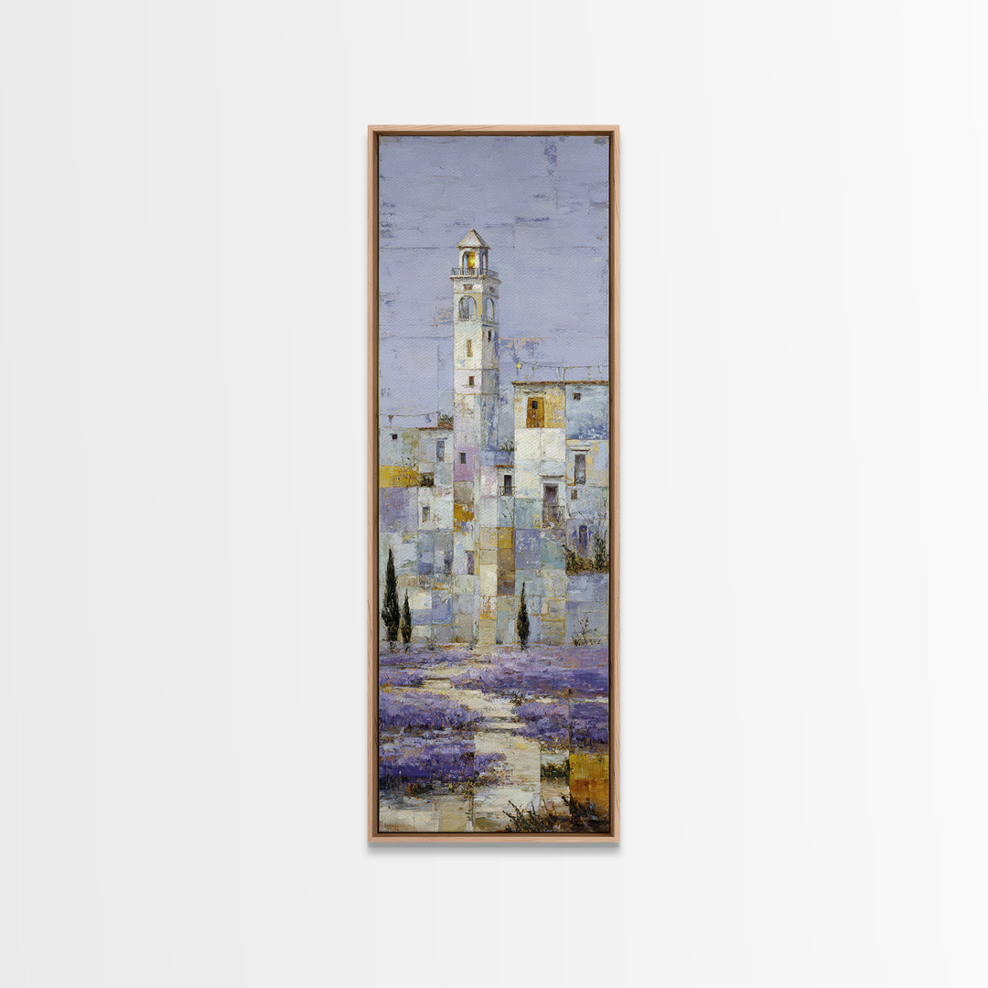 Oversized Lavender Field Canvas Print, Above Bed Art, Bedroom Decor, Oil Painting, Serenity, Boho Decor, Western Decor, ABA-1x3-55