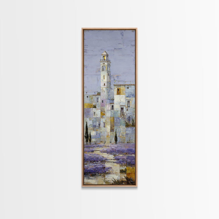 Oversized Lavender Field Canvas Print, Above Bed Art, Bedroom Decor, Oil Painting, Serenity, Boho Decor, Western Decor, ABA-1x3-55