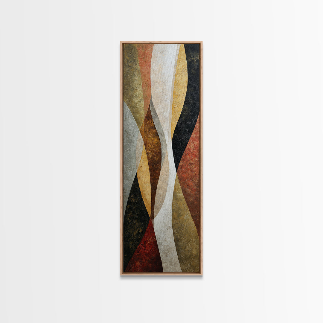 Abstract Sunrise Geometry Canvas Print, Above Bed Art, Large Wall Art, Bedroom Decor, Fine Art, Serenity, Japanese Wall Art, ABA-1x3-56