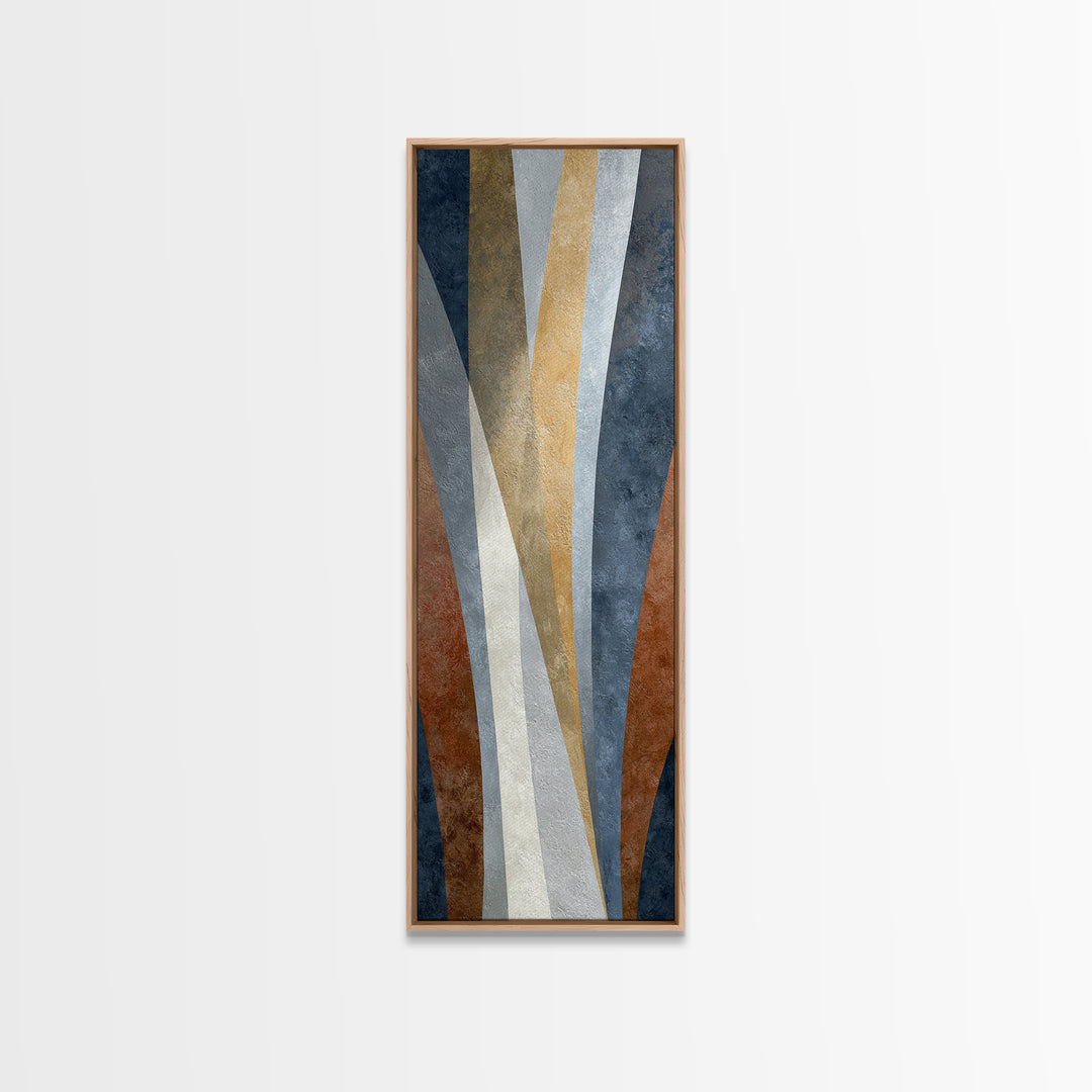 Neutral Abstract Arches Framed Canvas Print, Above Bed Art, Canvas Wall Art, Bedroom Decor, Abstract Art, Serenity, ABA-1x3-64