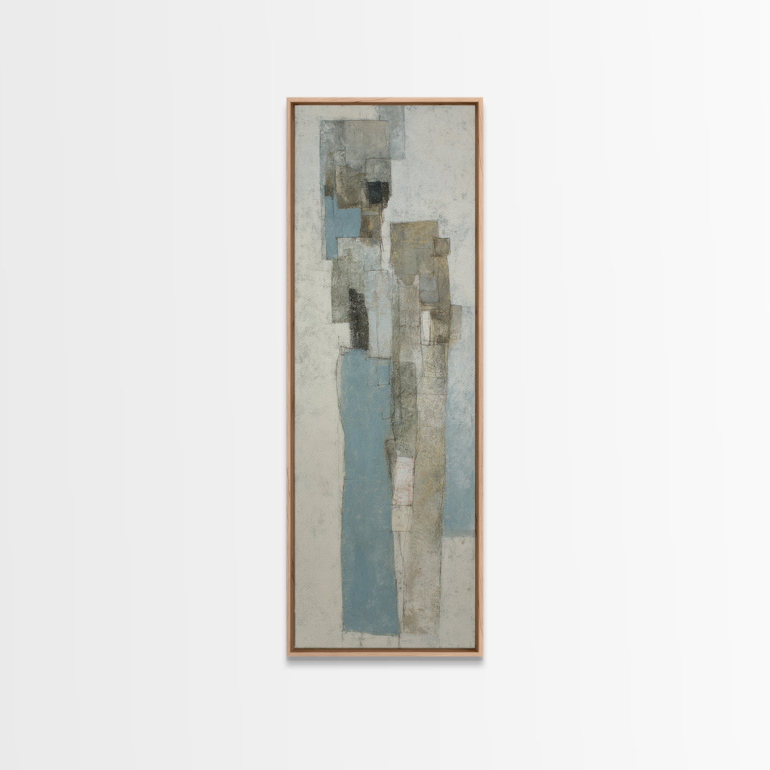 Minimal Two Figure Line Drawing Canvas Print, Above Bed Art, Bedroom Decor, Oil Painting, Serenity, Boho Decor, Western Decor, ABA-1x3-68