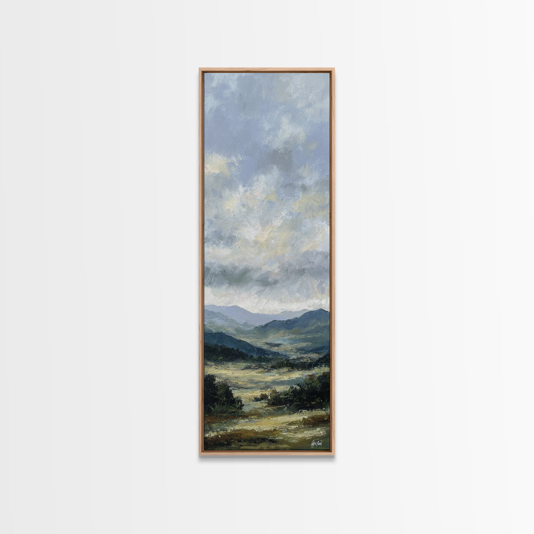 Soft Romantic Landscape Canvas Print, Above Bed Art, Art Print, Bedroom Decor, Fine Art, Serenity, Dorm Decor, Large Wall Art, ABA-1x3-77