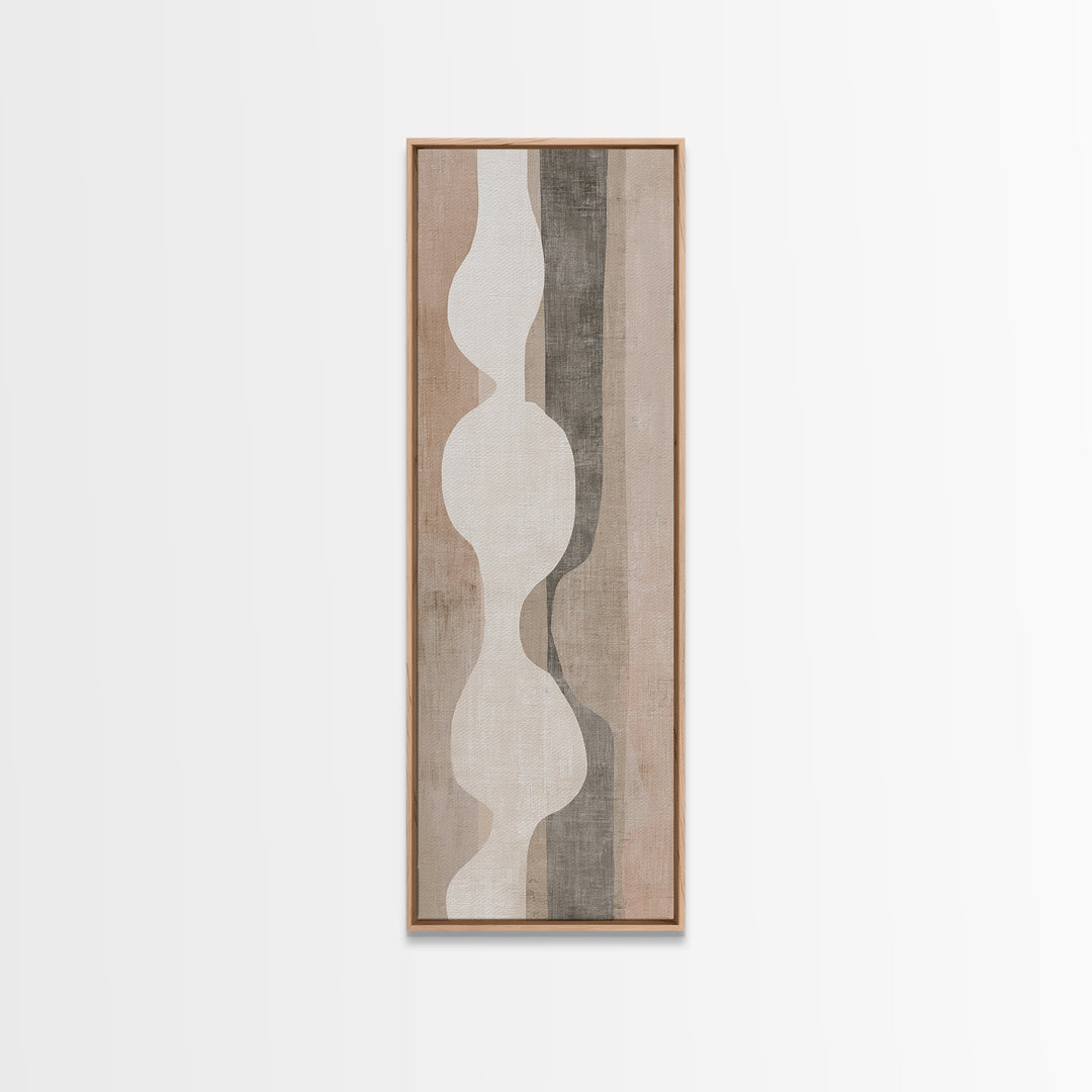 Japandi Ink Shapes Canvas Print, Above Bed Art, Above Bed Decor, Bedroom Decor, Abstract Art, Serenity, Minimalist Decor, ABA-1x3-78