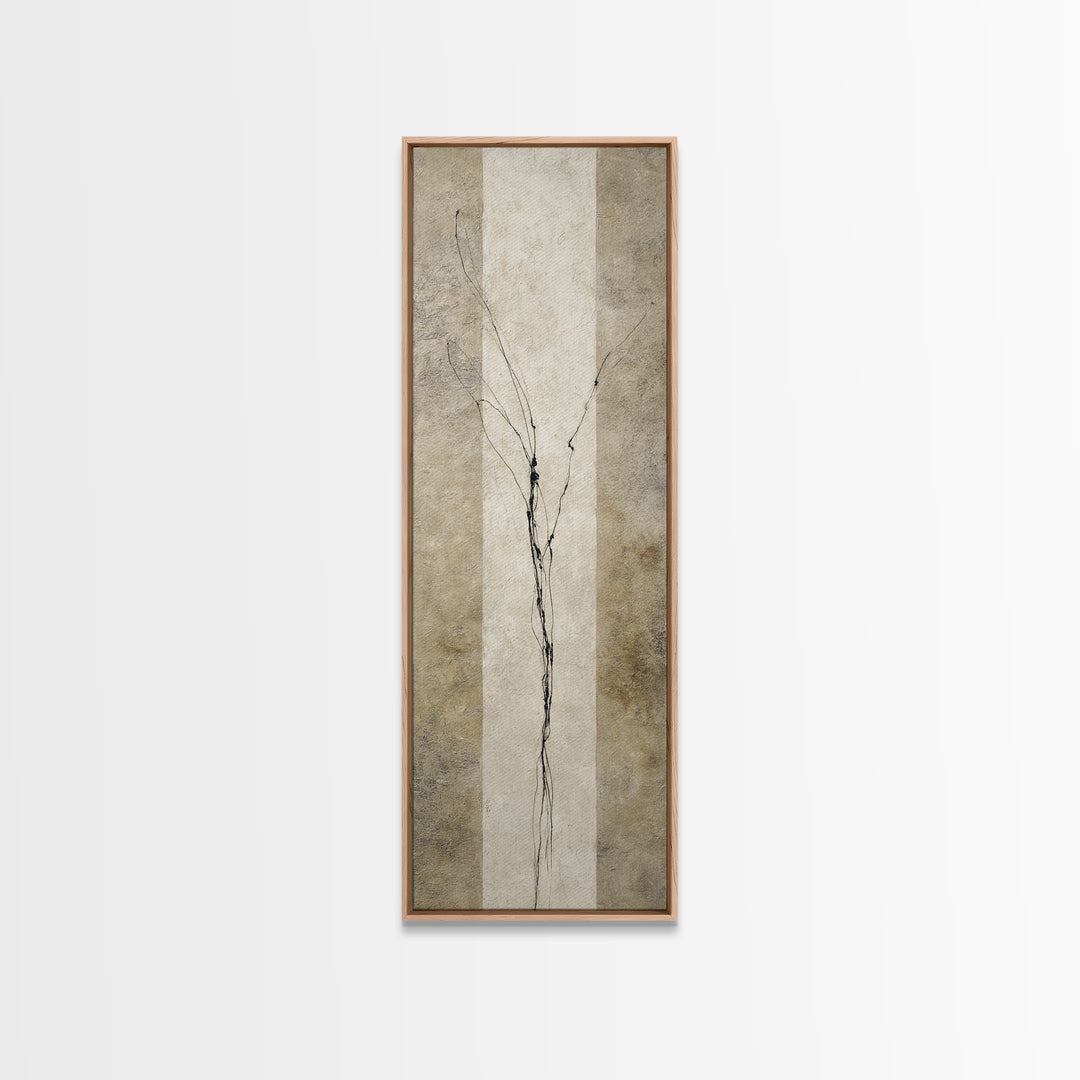 Minimal Two Figure Line Drawing Framed Canvas Print, Above Bed Art, Whimsical Decor, Bedroom Decor, Fine Art, Serenity, ABA-1x3-92