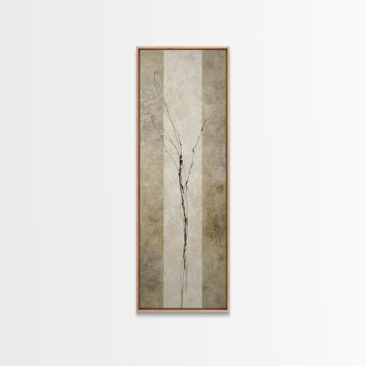Minimal Two Figure Line Drawing Framed Canvas Print, Above Bed Art, Whimsical Decor, Bedroom Decor, Fine Art, Serenity, ABA-1x3-92