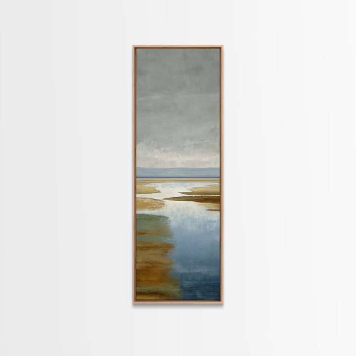 Calming Lake Reflection Canvas Print, Above Bed Art, Photography Prints, Bedroom Decor, Oil Painting, Serenity, Art Print, ABA-1x3-95