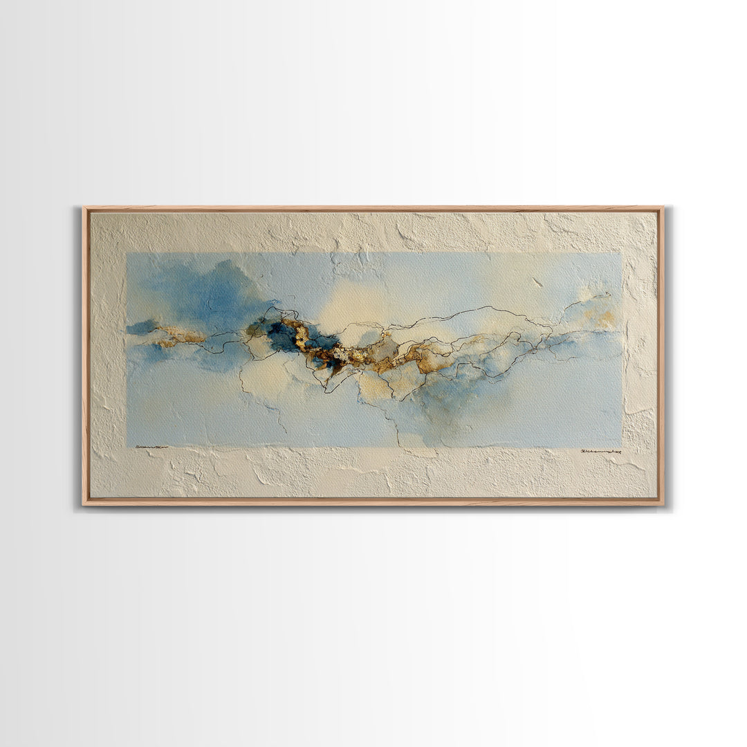 Minimal Two Figure Line Drawing Canvas Print, Above Bed Art, Printable Wall Art, Bedroom Decor, Oil Painting, Serenity, ABA-2x1-52