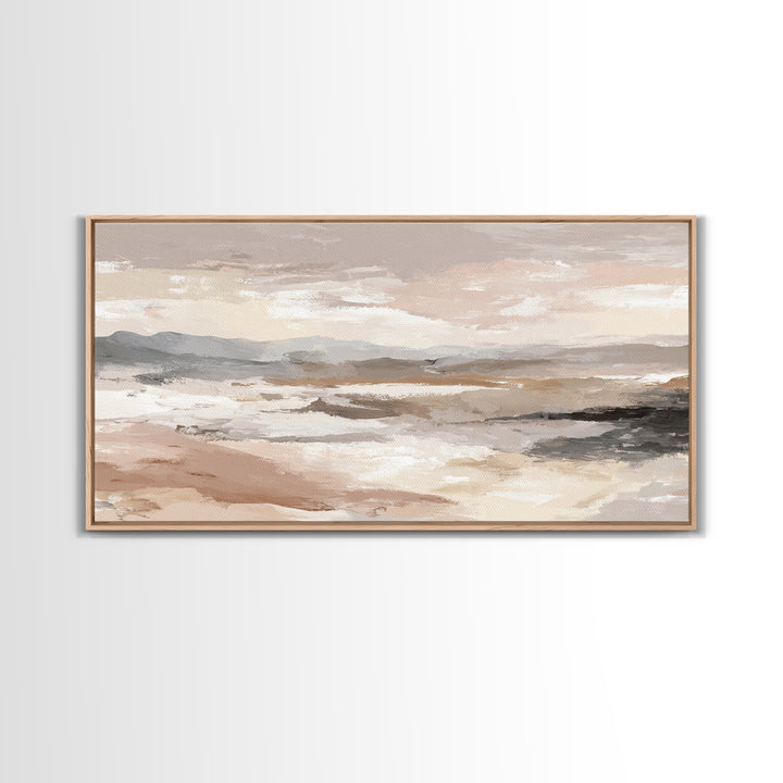 Japandi Ink Shapes Canvas Print, Above Bed Art, Room Decor, Bedroom Decor, Abstract Art, Serenity, Large Wall Art, Original Art, ABA-2x1-62