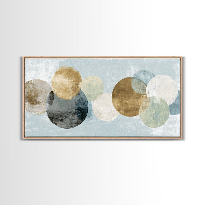 Japandi Ink Shapes Framed Canvas Print, Above Bed Art, Wall Decor, Bedroom Decor, Abstract Art, Serenity, Apartment Decor, ABA-2x1-86