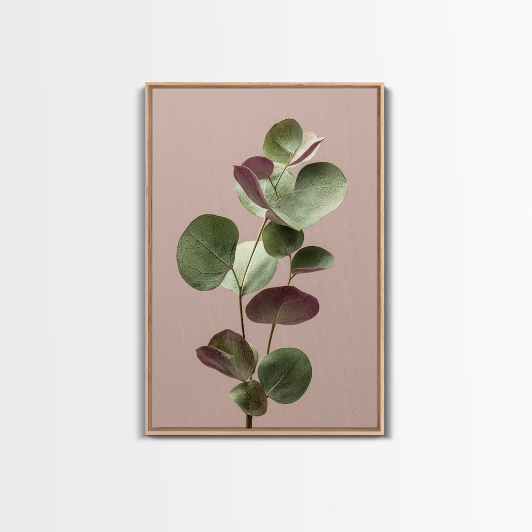 Soft Eucalyptus Branches Arranged Symmetrically Canvas Print, Above Bed Art, Art Print, Bedroom Decor, Watercolor Art, Serenity, ABA-2x3-14