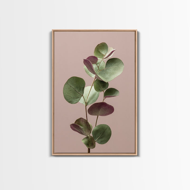 Soft Eucalyptus Branches Arranged Symmetrically Canvas Print, Above Bed Art, Art Print, Bedroom Decor, Watercolor Art, Serenity, ABA-2x3-14