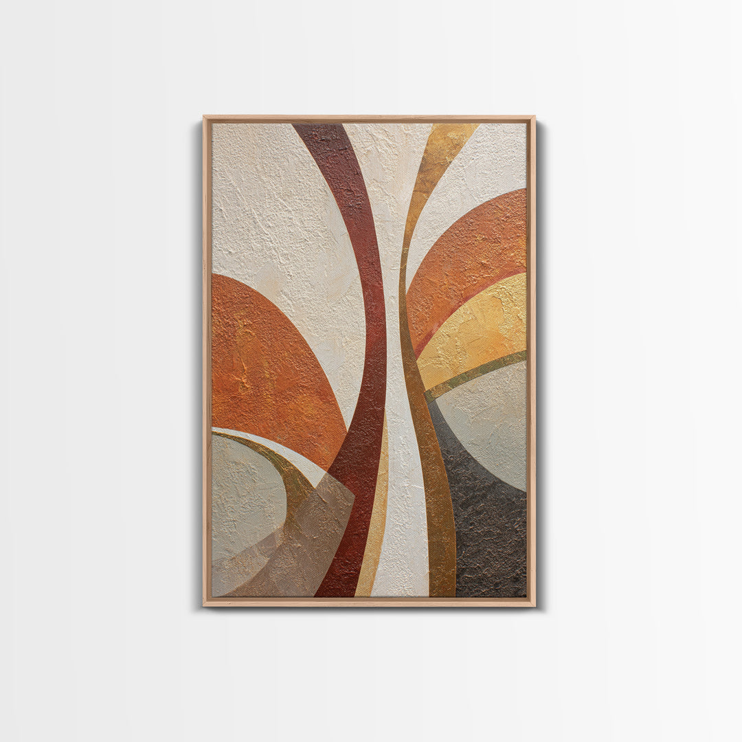 Abstract Sunrise Geometry Framed Canvas Print, Above Bed Art, Apartment Decor, Bedroom Decor, Serenity, Photography Prints, ABA-2x3-28