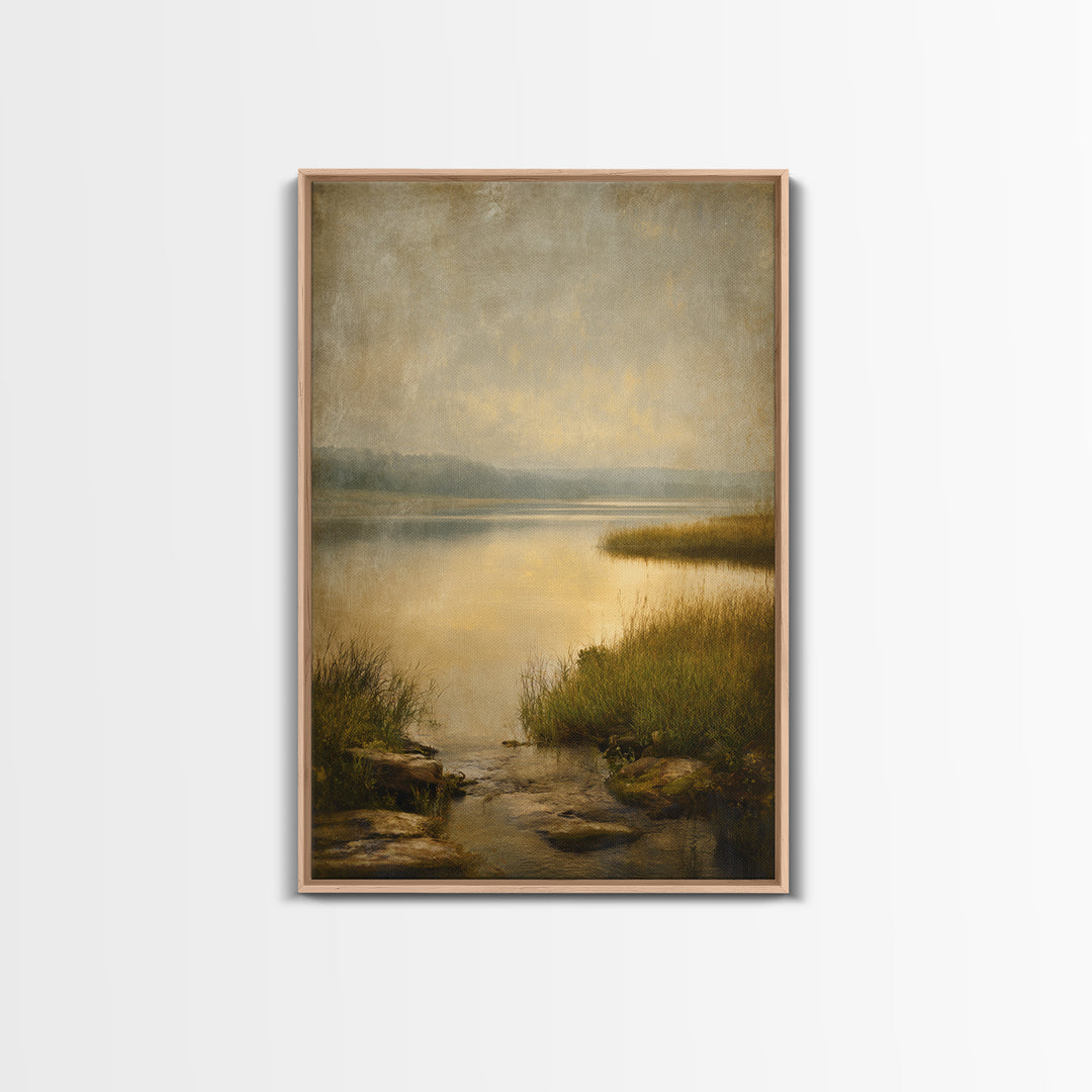 Calming Lake Reflection Canvas Print, Above Bed Art, Wall Art Prints, Bedroom Decor, Fine Art, Serenity, Boho Wall Art, ABA-2x3-67