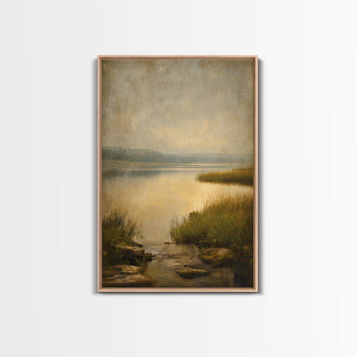Calming Lake Reflection Canvas Print, Above Bed Art, Wall Art Prints, Bedroom Decor, Fine Art, Serenity, Boho Wall Art, ABA-2x3-67