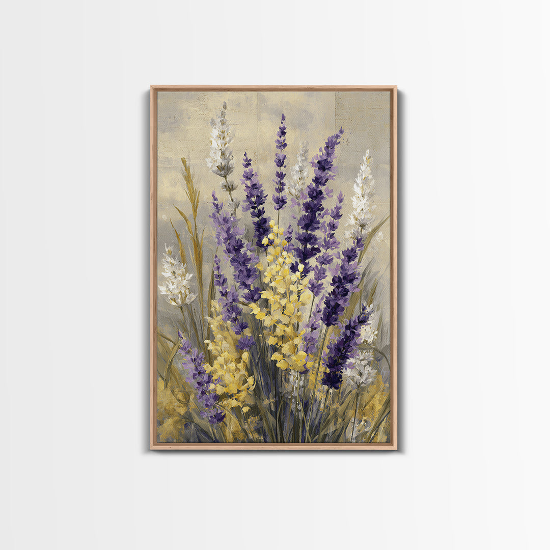 Oversized Lavender Field Canvas Print, Above Bed Art, Digital Print, Bedroom Decor, Fine Art, Serenity, Living Room Wall Art, ABA-2x3-99