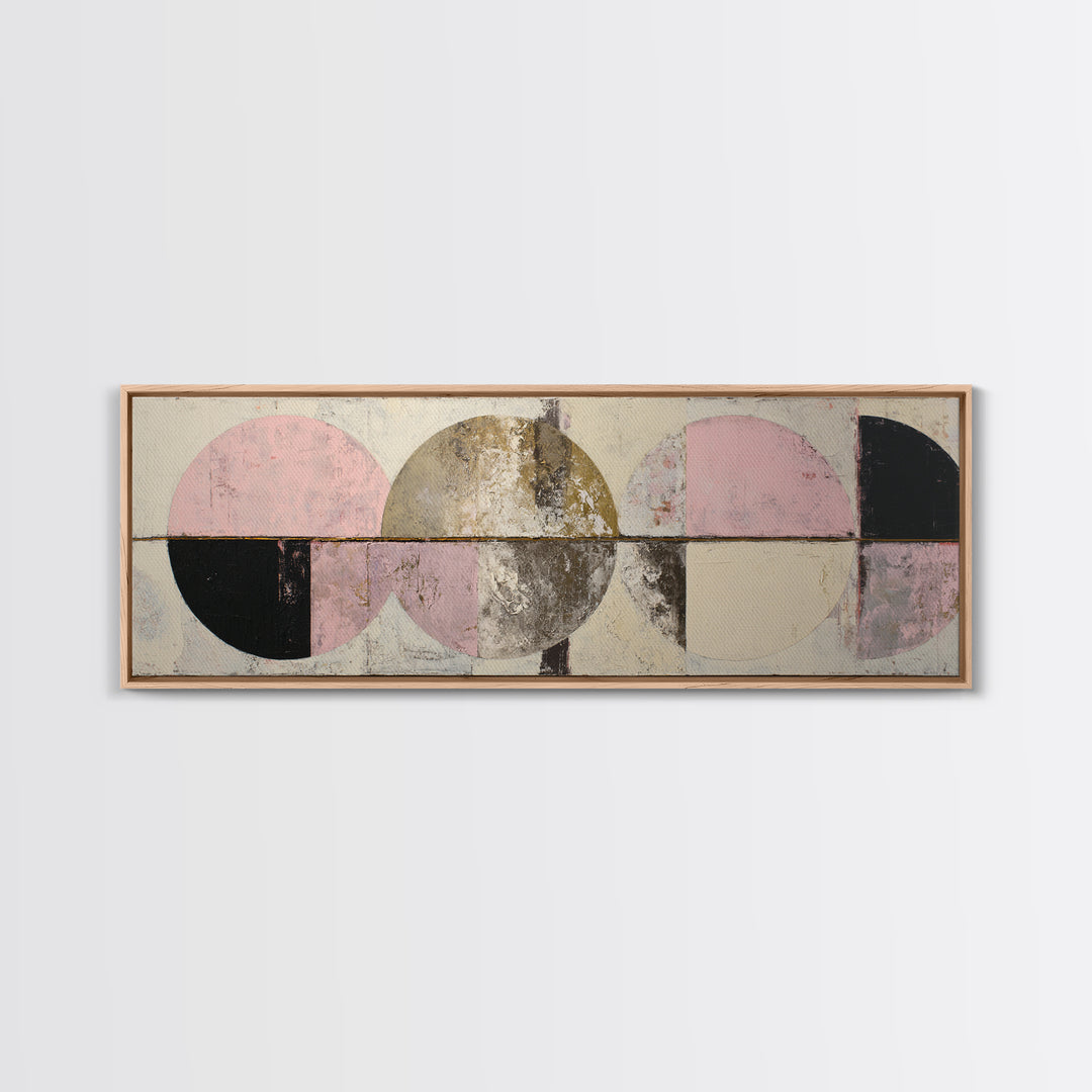 Neutral Abstract Arches Framed Canvas Print, Above Bed Art, Bedroom Decor, Abstract Art, Serenity, Textured Wall Art, ABA-3x1-68