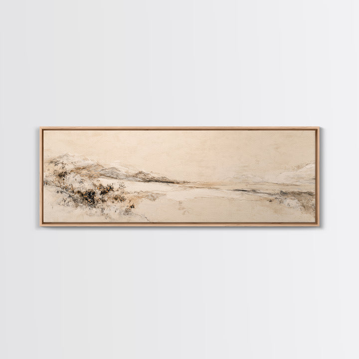 Minimal Two Figure Line Drawing Framed Canvas Print, Above Bed Art, Wall Art, Bedroom Decor, Fine Art, Serenity, Digital Print, ABA-3x1-72