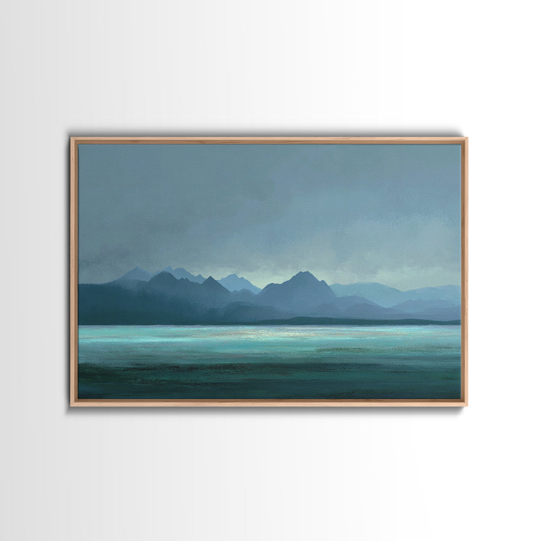 Soft Alpine Horizon Canvas Print, Above Bed Art, Whimsical Decor, Bedroom Decor, Fine Art, Serenity, Bedroom Wall Decor, ABA-3x2-52