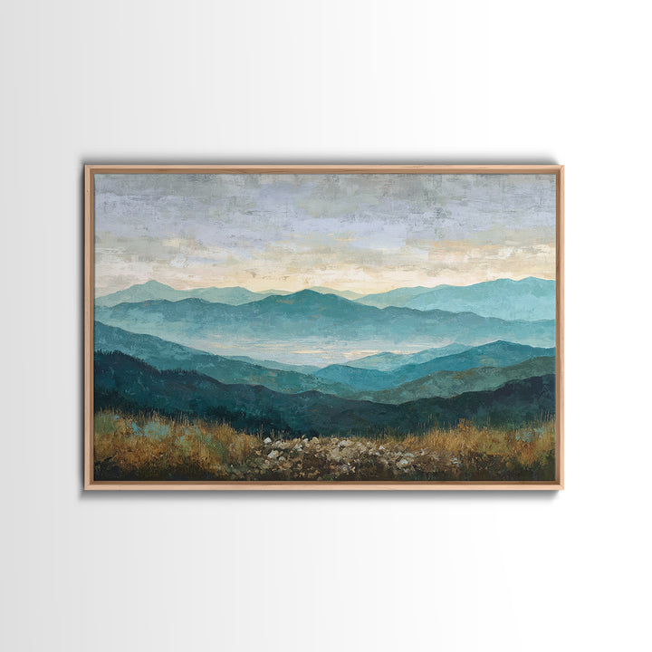 Soft Romantic Landscape Canvas Print, Above Bed Art, Bedroom Wall Decor, Bedroom Decor, Oil Painting, Serenity, ABA-3x2-93