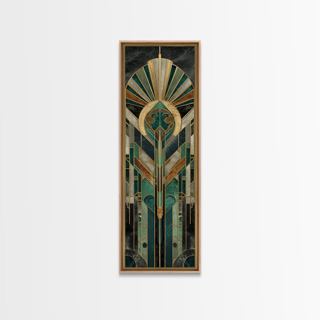 Luxury Cocktail Glass Canvas Print, Art Deco Art, Removable Wallpaper, Living Room Decor, Abstract Art, Glamour, Luxury Decor, ADA-1x3-41
