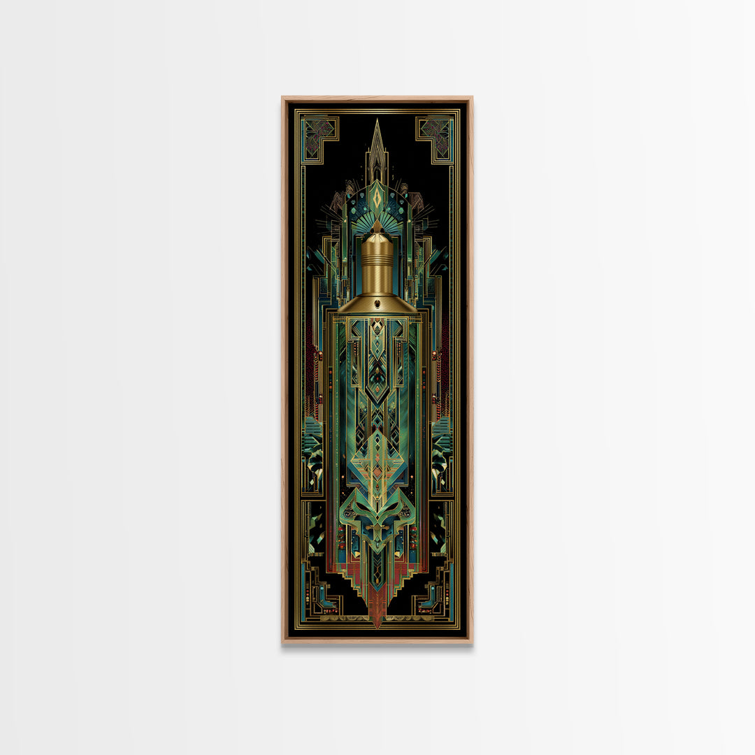 Ornate Perfume Bottle Canvas Print, Art Deco Art, Room Decor, Living Room Decor, Oil Painting, Glamour, Digital Art, Printable, ADA-1x3-94