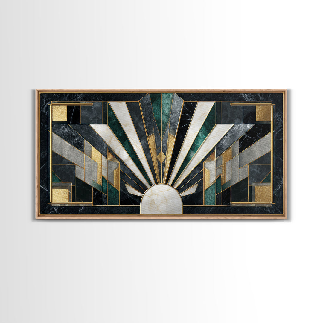 Luxury Cocktail Glass Framed Canvas Print, Art Deco Art, Printable Art, Living Room Decor, Abstract Art, Glamour, Neutral Decor, ADA-2x1-97
