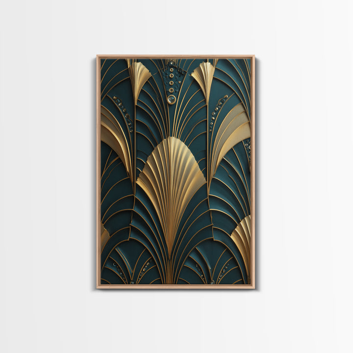 Tropical Hotel Facade Canvas Print, Art Deco Art, Apartment Decor, Living Room Decor, Fine Art, Glamour, Gallery Decor, ADA-2x3-96