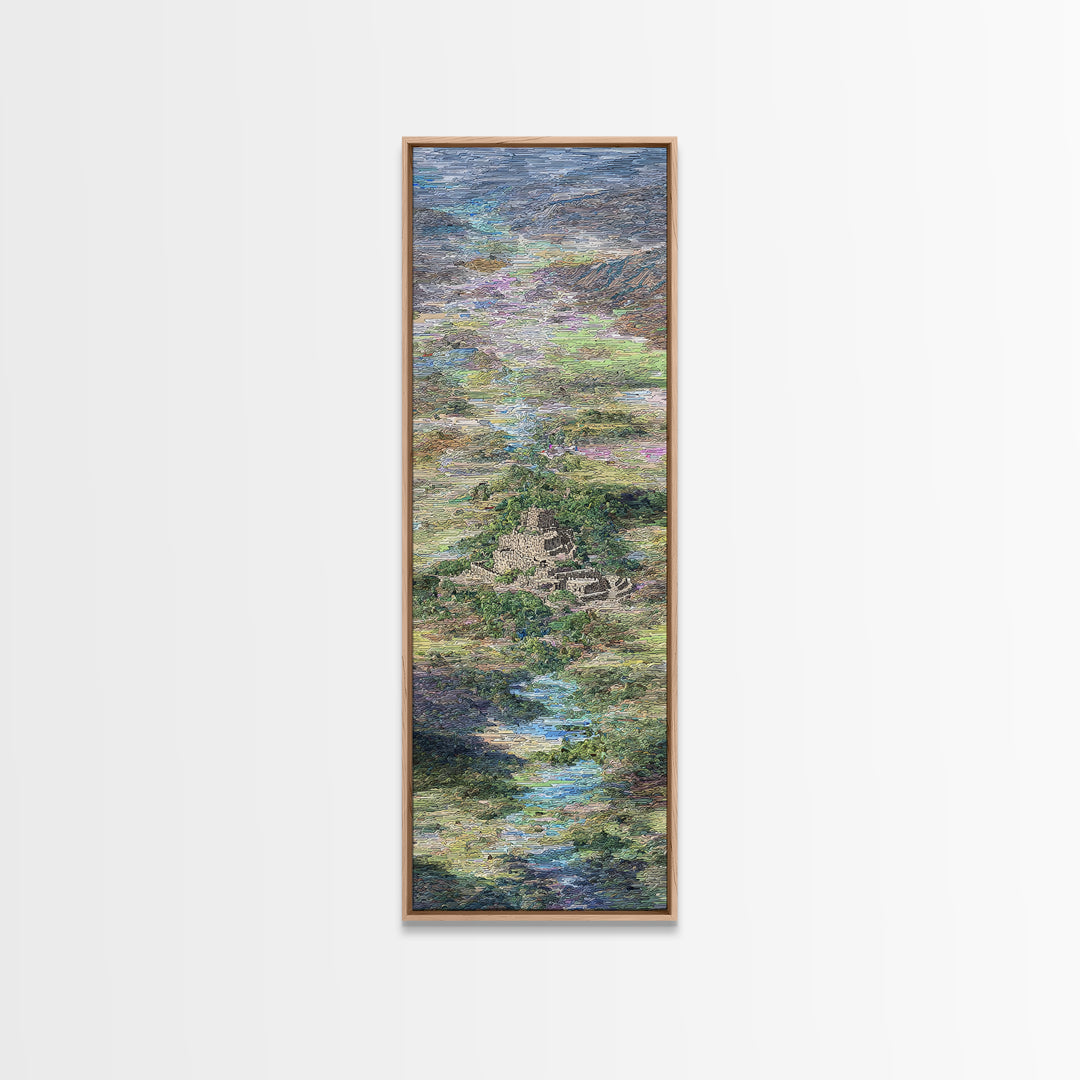 Dreamy African Landscape River Wall Art, Serene Nature Scene Print, Abstract Modern Decor, Earth Tone Canvas For Living Room