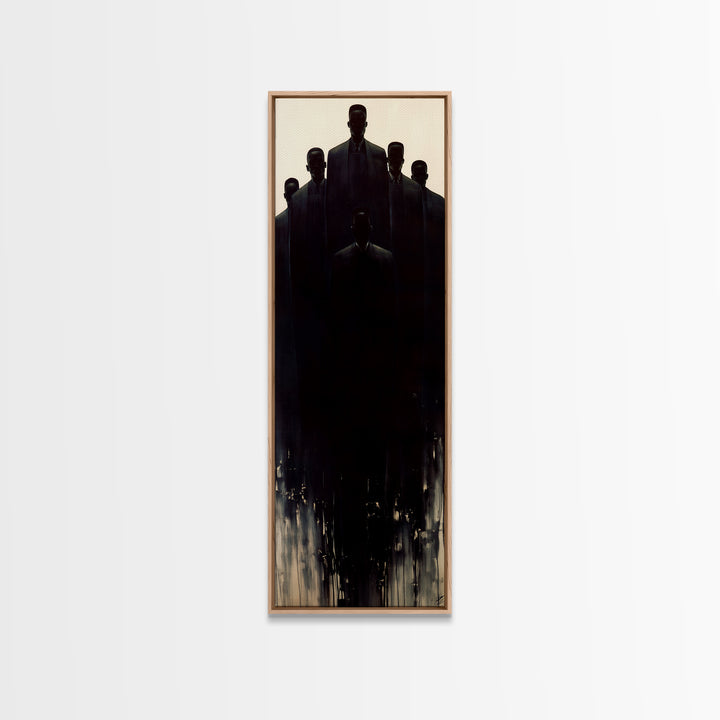 Powerful African Men In Dark Suits And Dramatic Light Wall Art, Black Man Portrait, Masculine Modern Office Decor Gift For Him