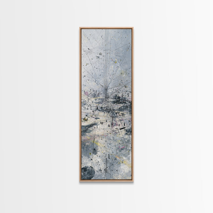 Misty Abstract Urban Winter Canvas Print, Contemporary African Art, Minimalist Grey Wall Decor, Modern Office Statement Art