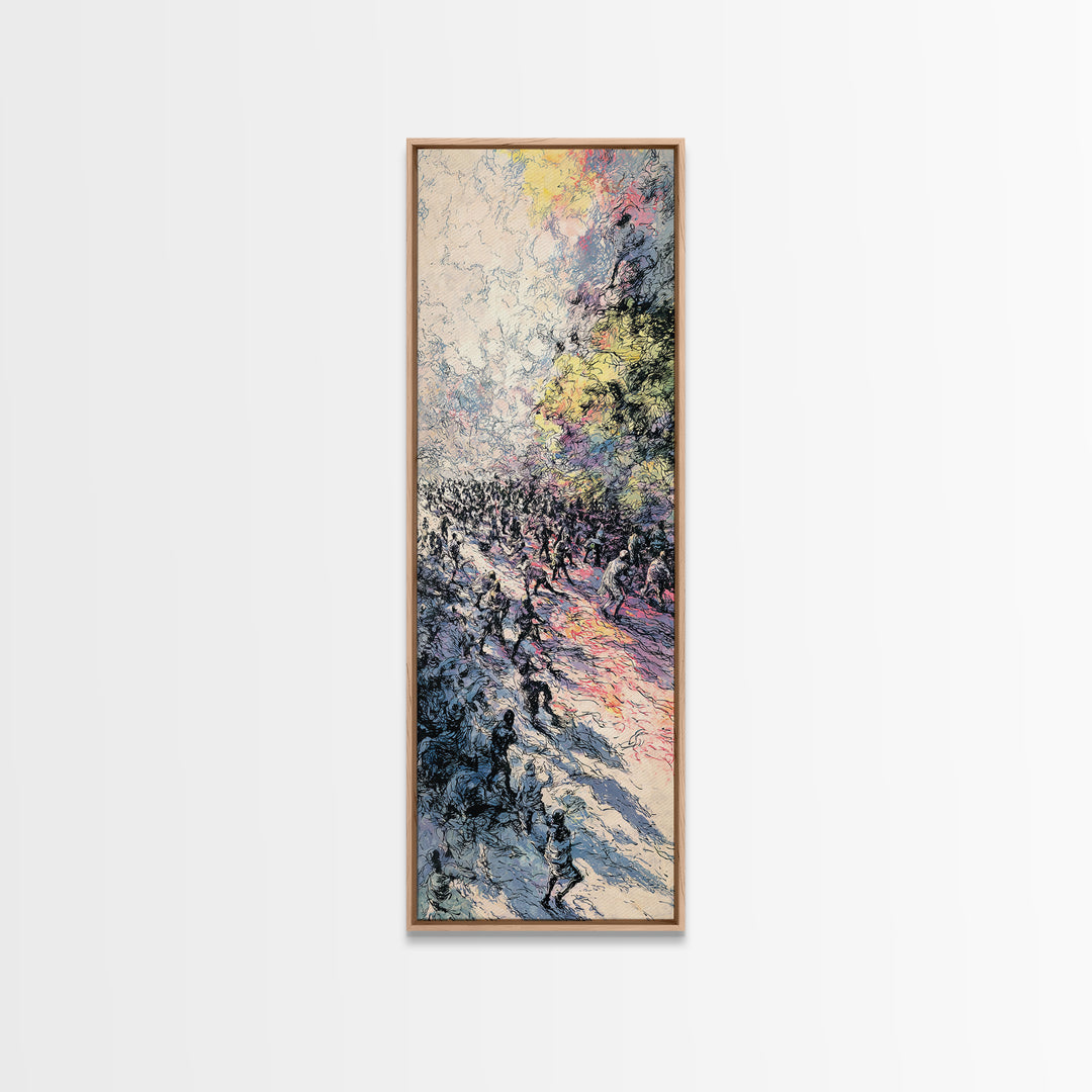 Colorful Migration Path Through African Landscape Wall Art, Abstract Safari Art Print, Vibrant Nature Home Decor Gift Idea