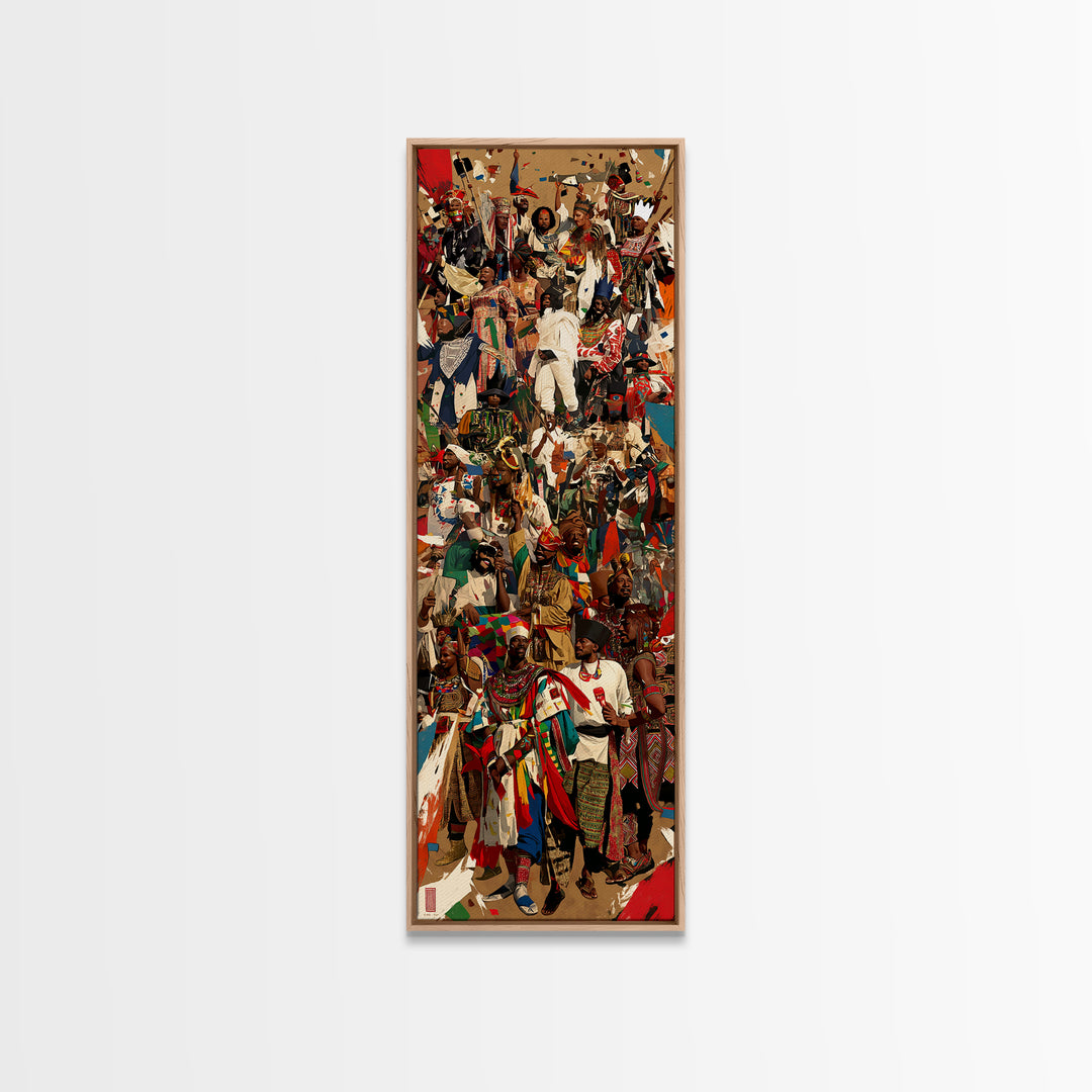Vibrant African Festival Crowd Wall Art, Colorful African Celebration Print, Cultural Decor, Afrocentric Living Room Art