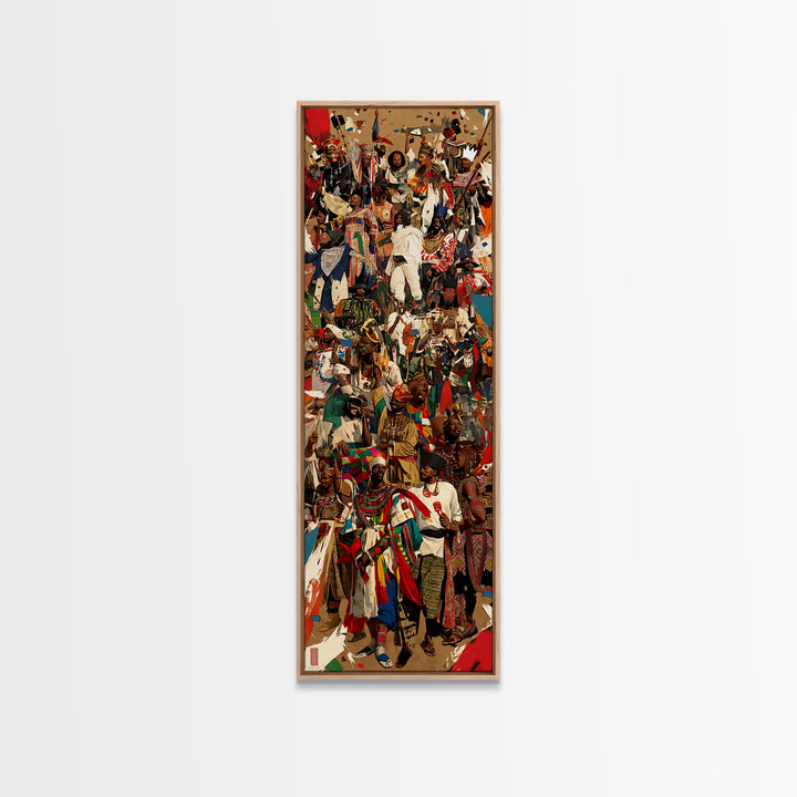 Vibrant African Festival Crowd Wall Art, Colorful African Celebration Print, Cultural Decor, Afrocentric Living Room Art