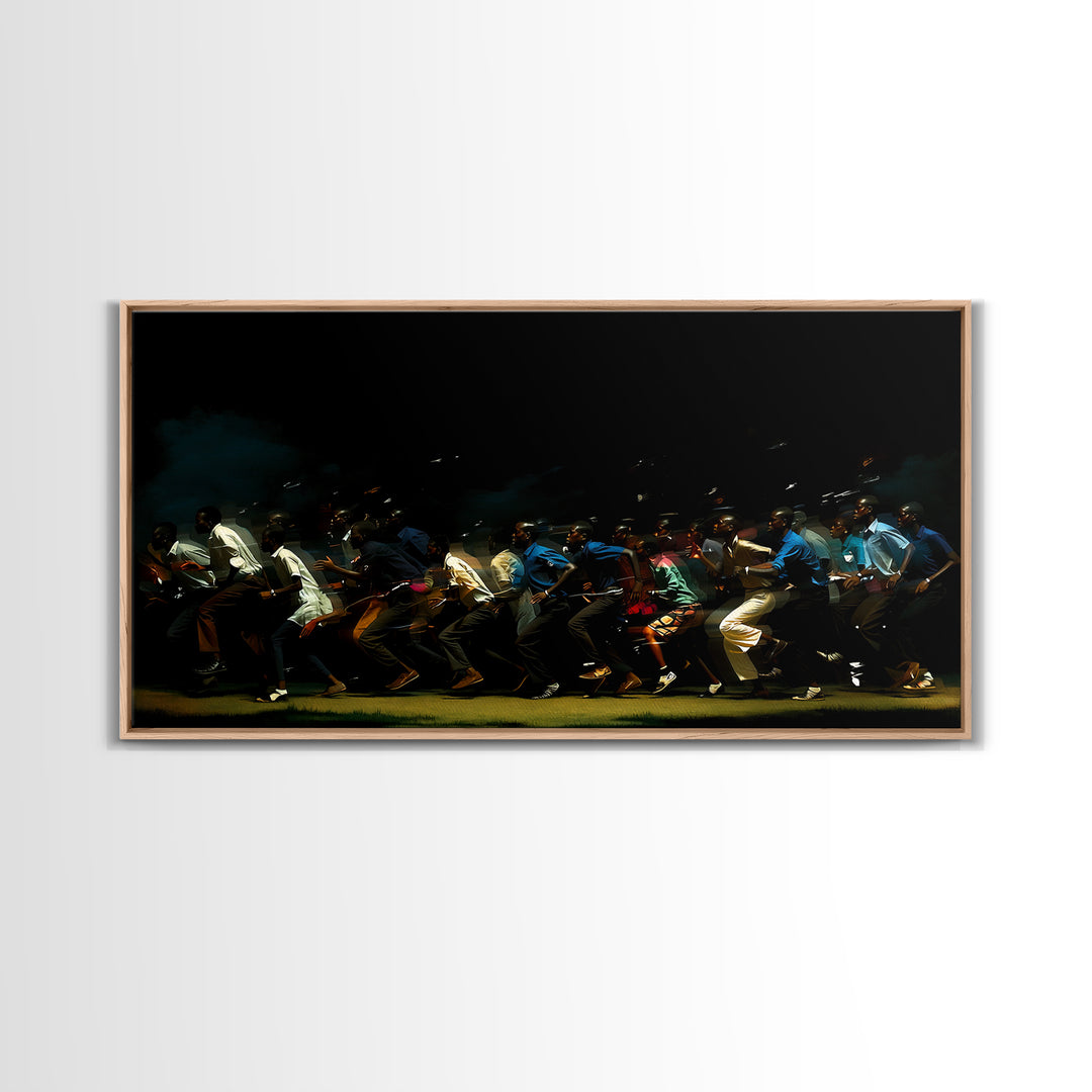 African Dance Celebration Wall Art, Joyful Night Gathering, Black Culture Art, Afrocentric Canvas Print, Home Decor Gift