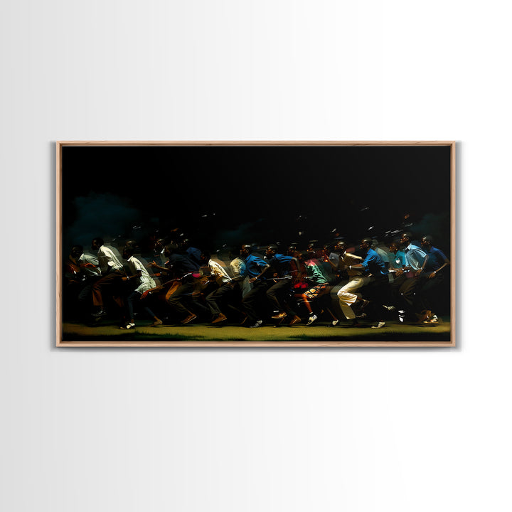 African Dance Celebration Wall Art, Joyful Night Gathering, Black Culture Art, Afrocentric Canvas Print, Home Decor Gift