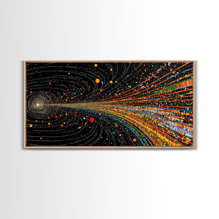 Cosmic African Abstract Vortex Wall Art, Afrofuturism Canvas Print For Modern Office Decor, Digital Art, And Statement Decor
