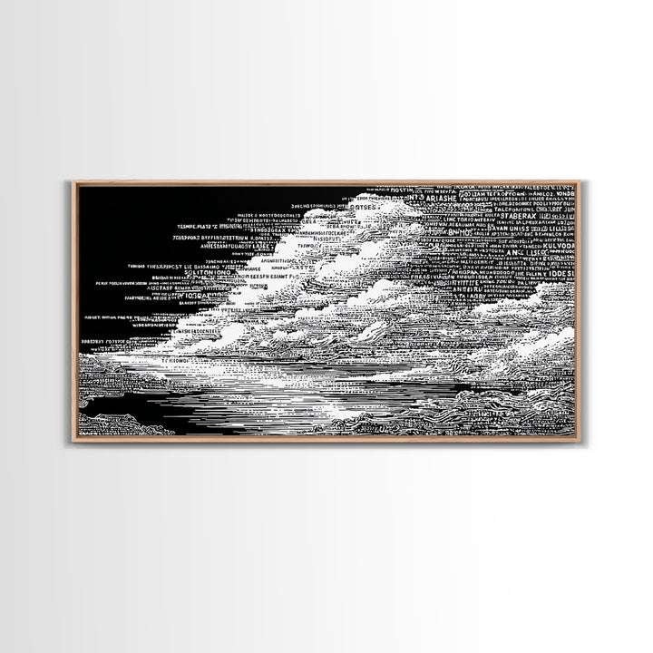 Black White Textured Seascape Wall Art, Abstract African Art Print, Minimalist Office Decor, Modern Landscape Home Decor