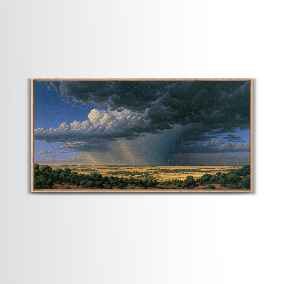 Moody Storm Clouds Above African Plains Wall Art, African Landscape, Safari Decor, Nature Scene Art, Unique Home Decor Gift