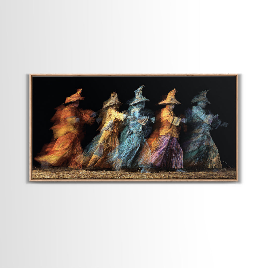 Colorful African Dancers In Motion Wall Art, Afrocentric Dance Painting, Black Culture Art, Vibrant Living Room Decor Canvas