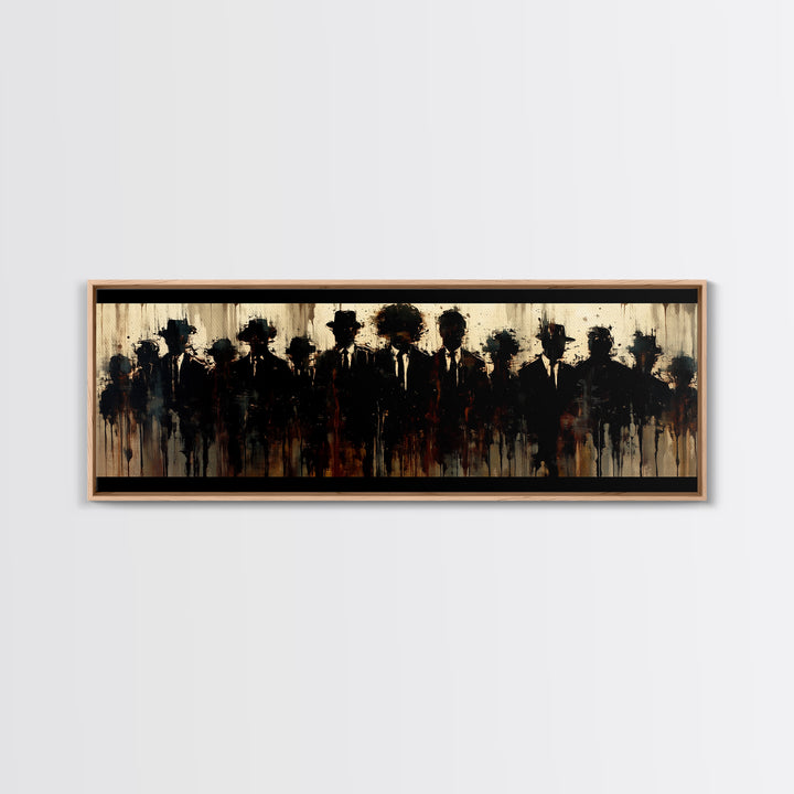 Shadowed Men In Suits Wall Art, Black Man Portrait, Urban Wall Art, Modern Black Art, Office Decor, Statement Gallery Decor