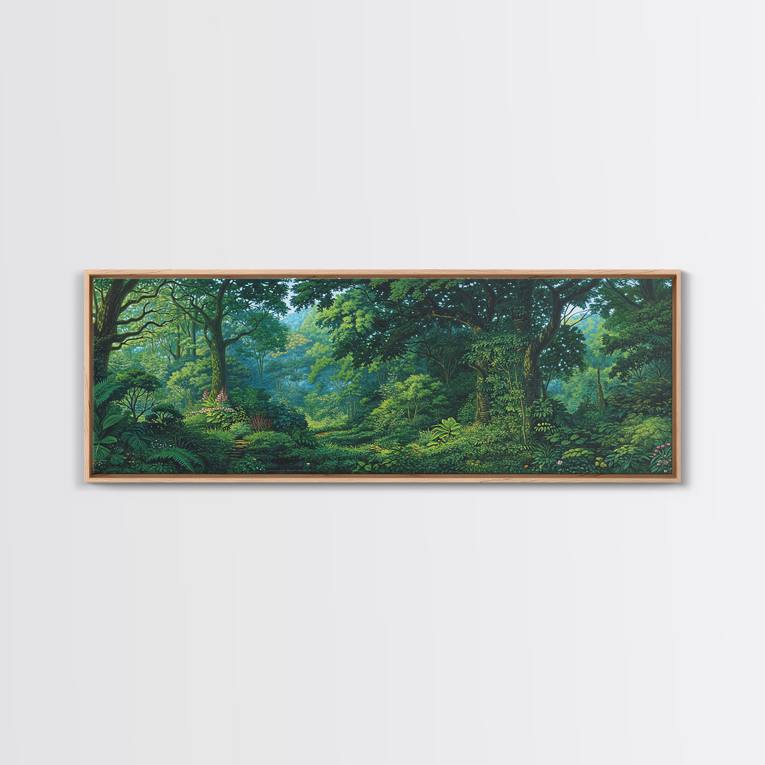 Verdant Tropical Canopy Forest Canvas Print, Lush Green Nature Wall Art, Jungle Landscape Decor, Unique Home Decor Gift Idea