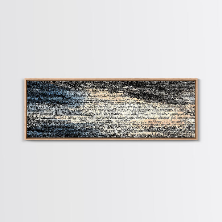 Soft Textured Horizon Abstract Wall Art, Beige Blue Canvas Print, Minimalist Landscape Art, Modern Home Decor, Dreamy Wall Art