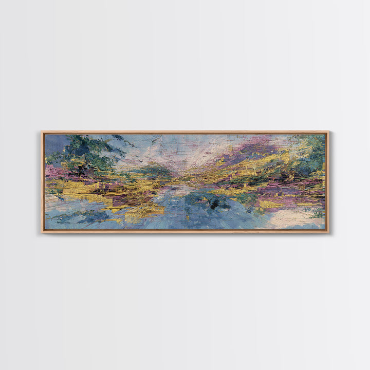 Pastel River Valley Abstract Landscape Wall Art, African Landscape, Modern Canvas Art, Earth Tone Wall Decor, Large Decor Art