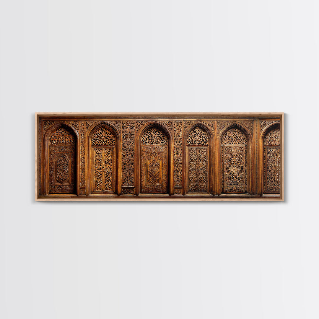 Ornate Golden Arched Door Wall Art, Moroccan Travel, African Decor, Cultural Wall Decor, Bohemian Decor, Elegant Home Gift