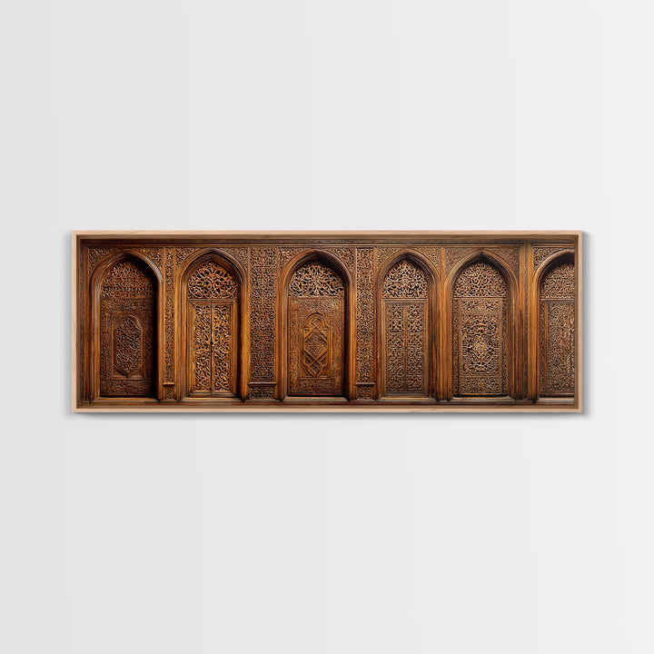 Ornate Golden Arched Door Wall Art, Moroccan Travel, African Decor, Cultural Wall Decor, Bohemian Decor, Elegant Home Gift