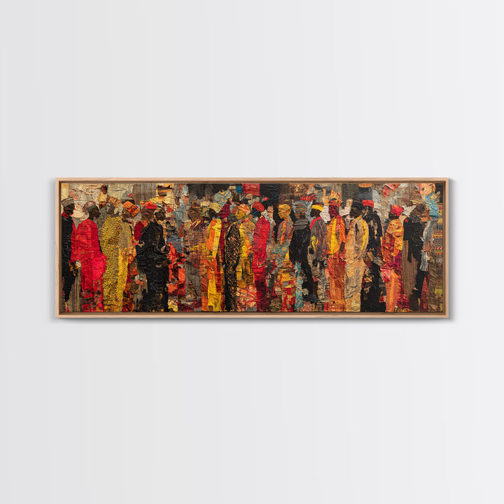 Vibrant African Street Fashion Wall Art, Modern Black Art, Cultural Portrait Canvas, Afrocentric Decor, Statement Wall Decor