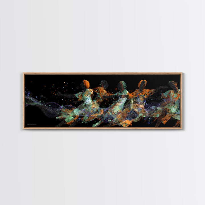 Abstract African Dancers Wall Art, Energetic Black Women Art, Contemporary Canvas Print, Afrocentric Living Room Decor, Female Power Art