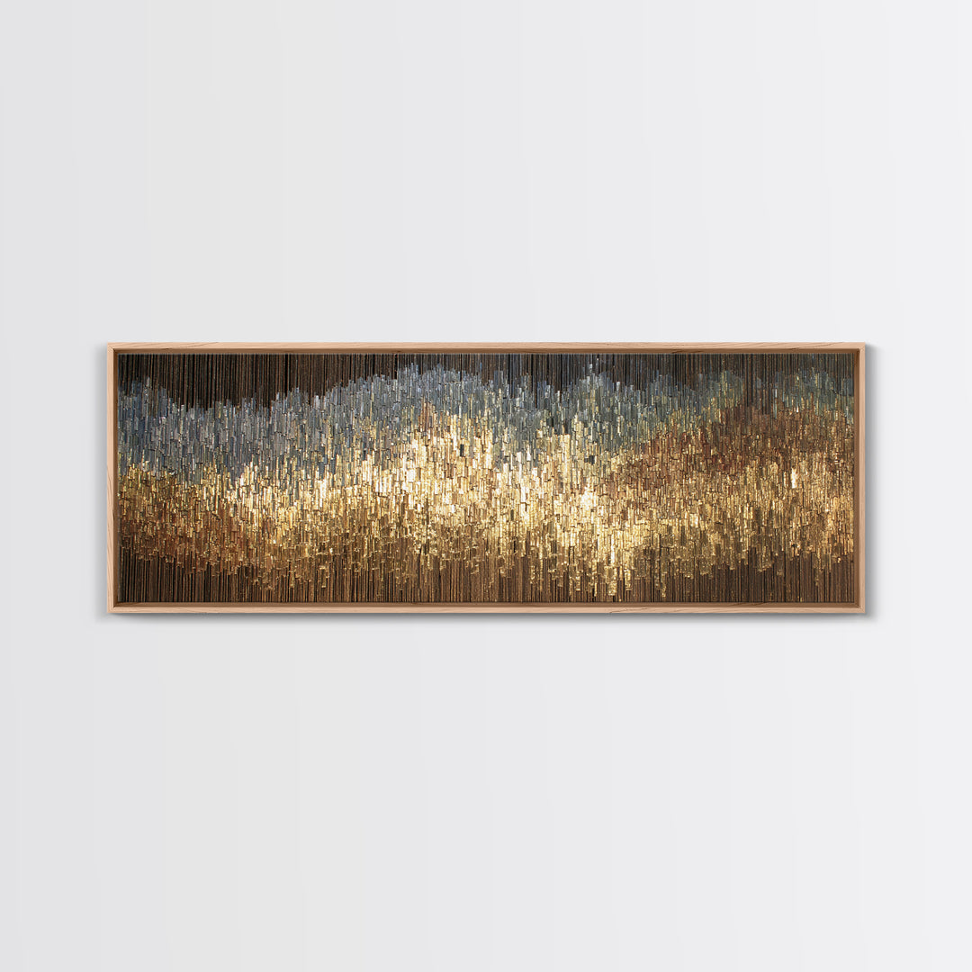 Gold Silver Vertical Light Abstract Canvas Print, Luxury Wall Art, Black And Gold Art, Modern Home Decor, Statement Piece