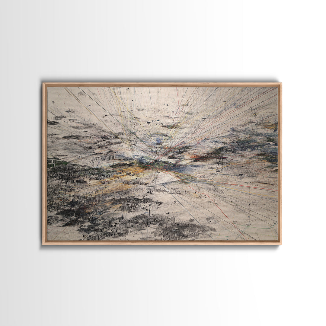 Expansive Abstract Storm Landscape Wall Art, Contemporary Art, Large Earth Tone Wall Art, Modern Office Decor Canvas Gift
